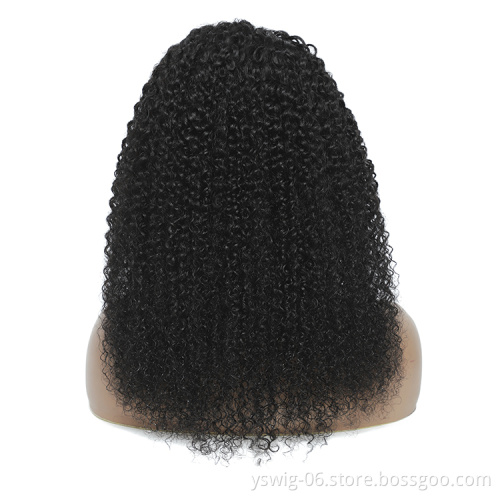 Wholesale Headband Wig Human Hair for Black Women, Remy Human Hair Headband Wig, 1b# Kinky Curly Headband Wig